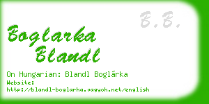 boglarka blandl business card