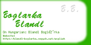 boglarka blandl business card